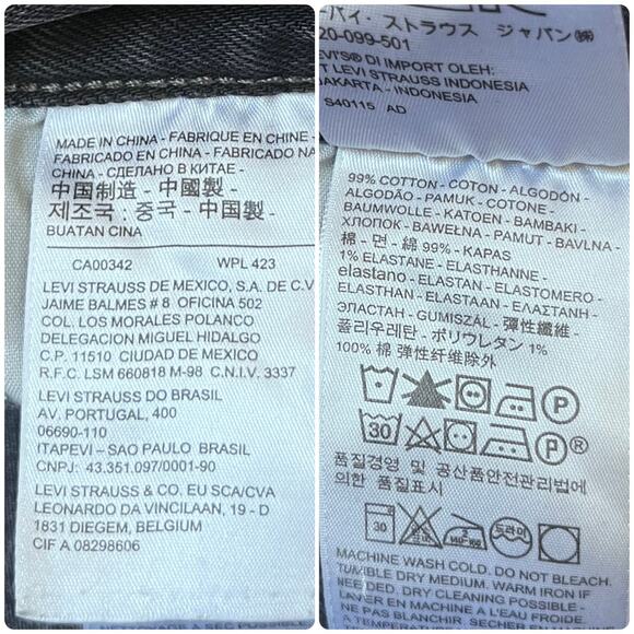 Levi’s Wedgie Icon Button Fly Black Wash Distressed Jean Size 24 Grunge Punk - Picture 11 of 12